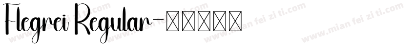Flegrei Regular字体转换